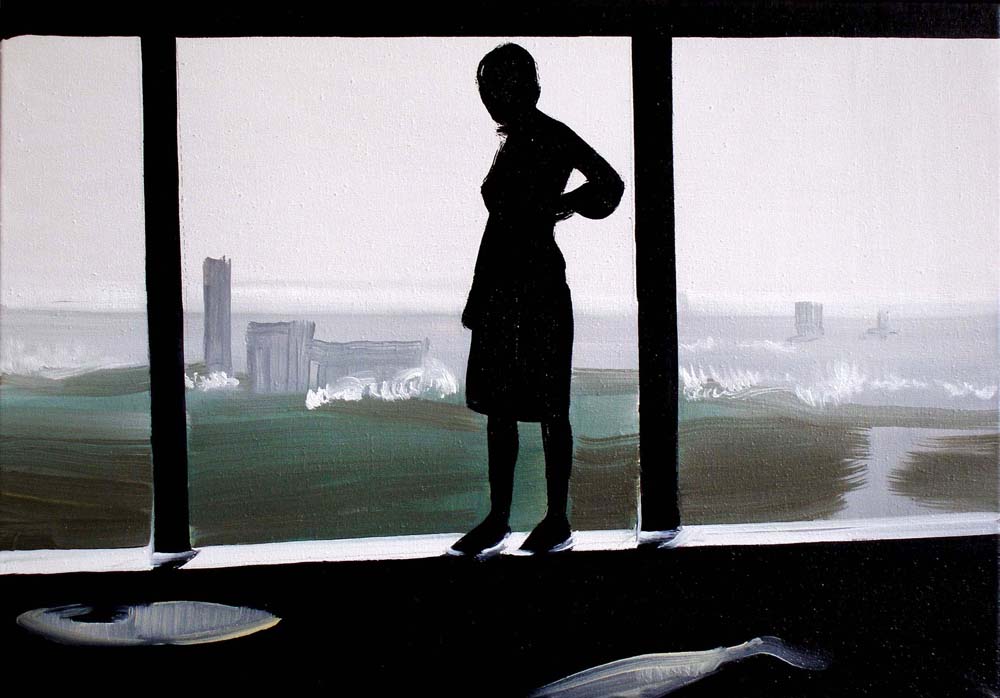 Wilhelm Sasnal, "Anka in Tokyo", 2006, olej na płótnie, 35 x 50 cm, z kol. Articor Geneva., fot. Whitechapel Gallery